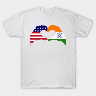 We Heart USA & India Patriot Flag Series T-Shirt